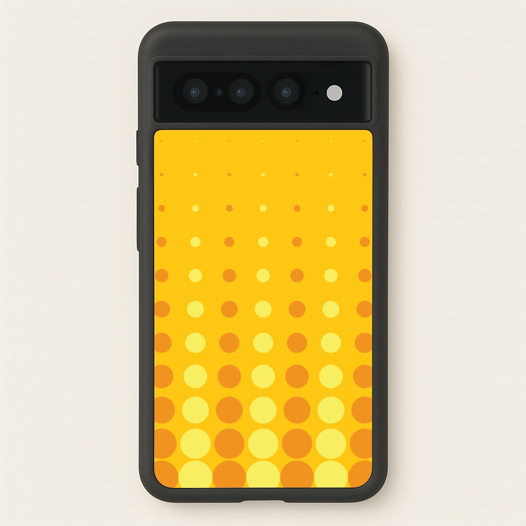 Yellow And Orange Dots Abstract Pattern - Abstract Patterns Phone Case for Google Pixel 7 Pro