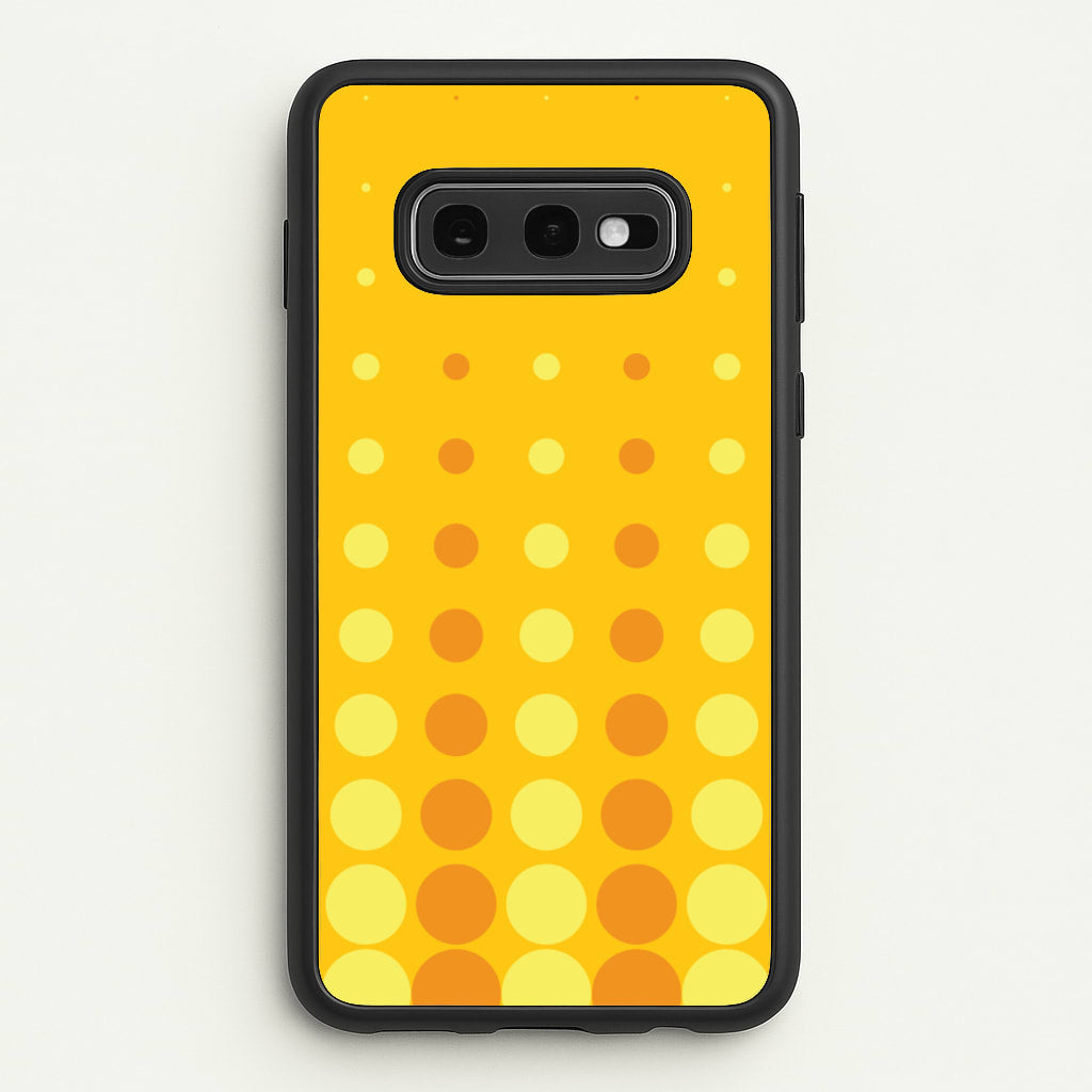 Yellow And Orange Dots Abstract Pattern - Abstract Patterns Phone Case for Galaxy S10e