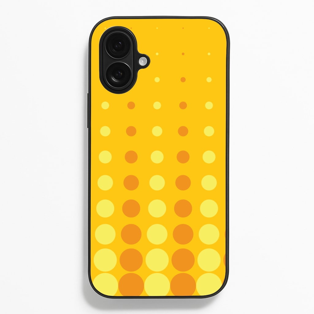 Yellow And Orange Dots Abstract Pattern - Abstract Patterns Phone Case for iPhone 16 Plus