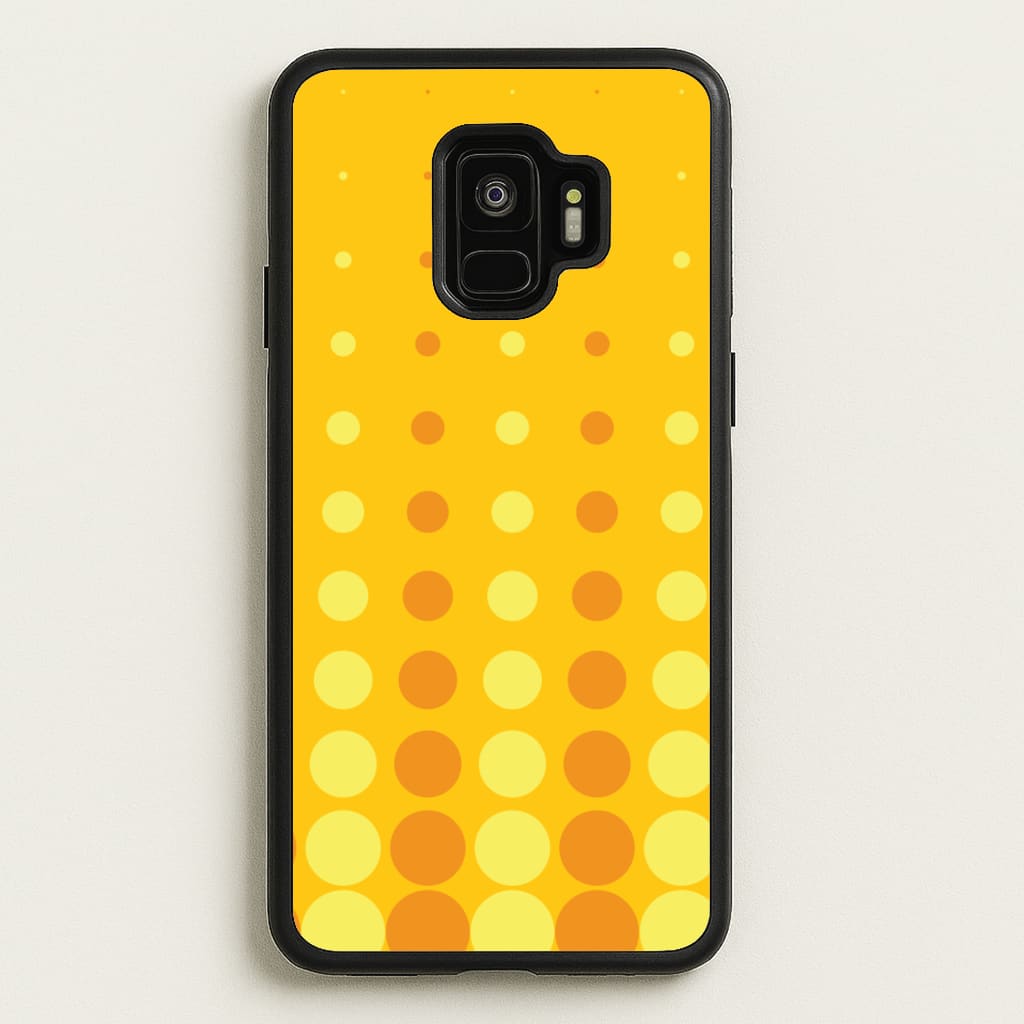 Yellow And Orange Dots Abstract Pattern - Abstract Patterns Phone Case for Galaxy S9