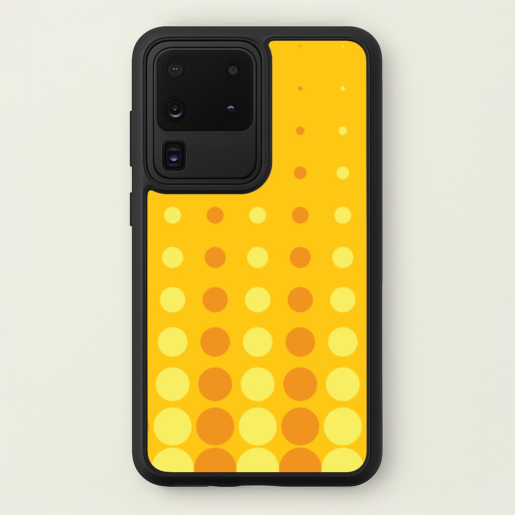 Yellow And Orange Dots Abstract Pattern - Abstract Patterns Phone Case for Galaxy S20 Ultra