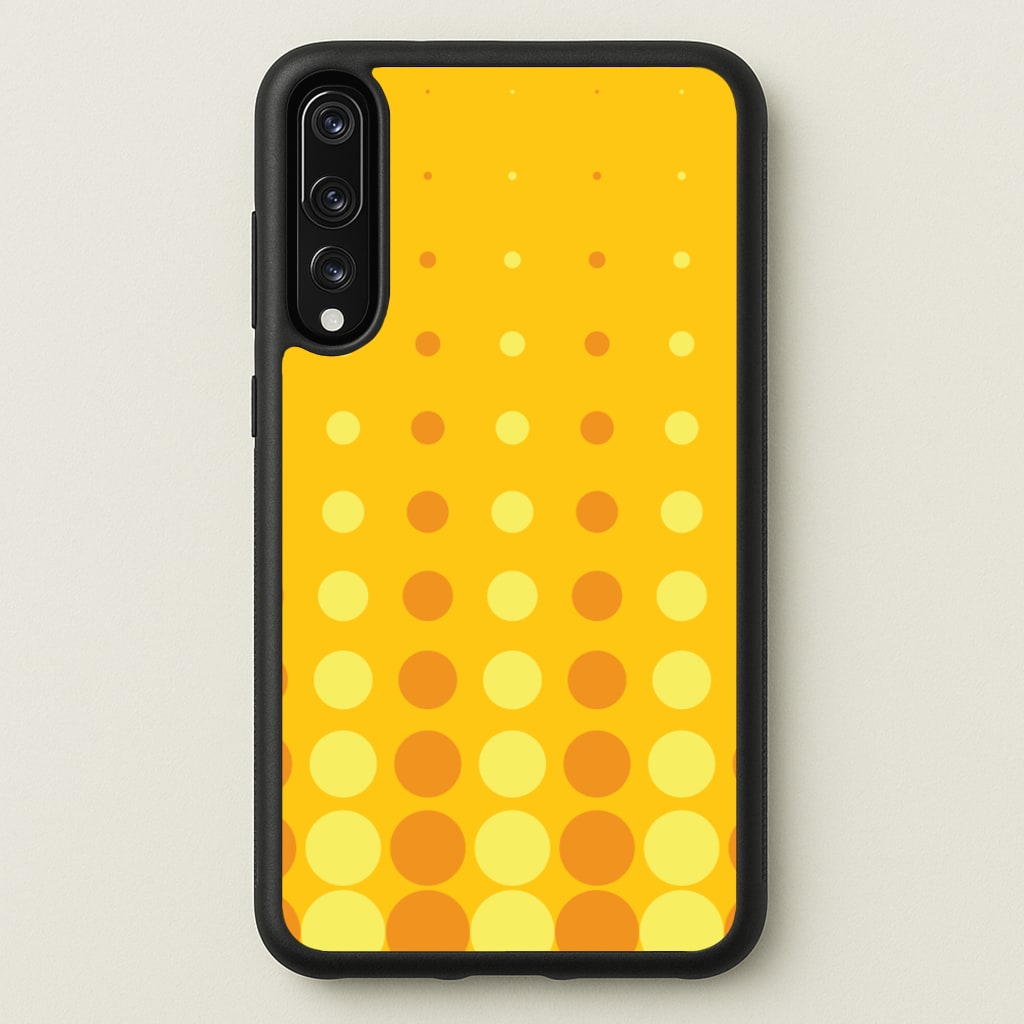 Yellow And Orange Dots Abstract Pattern - Abstract Patterns Phone Case for Huawei P20 Pro