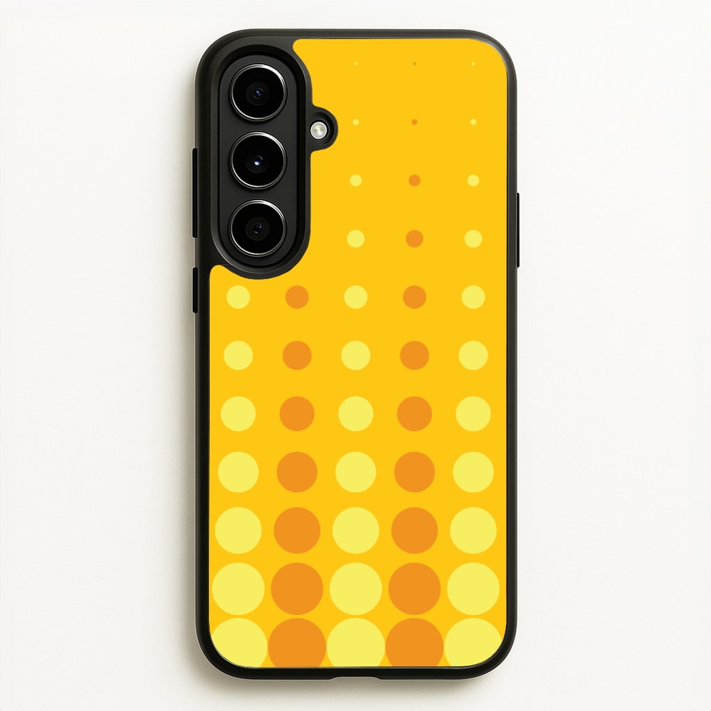 Yellow And Orange Dots Abstract Pattern - Abstract Patterns Phone Case for Galaxy A56