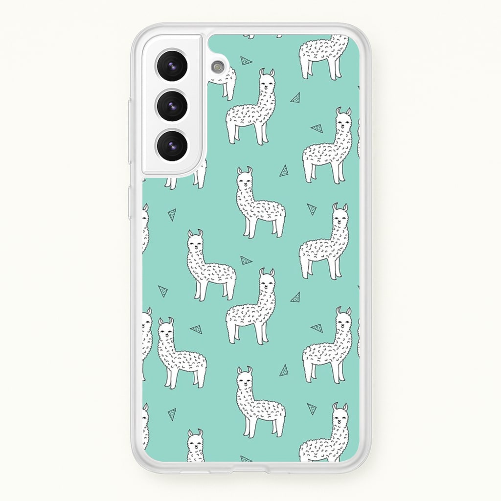Mint Alpaca Pattern - Phone Case for Galaxy S22
