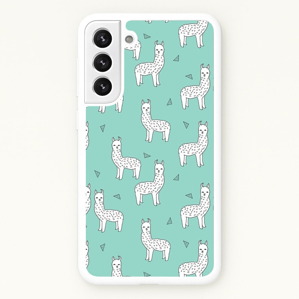 Mint Alpaca Pattern - Phone Case for Galaxy S22 Plus