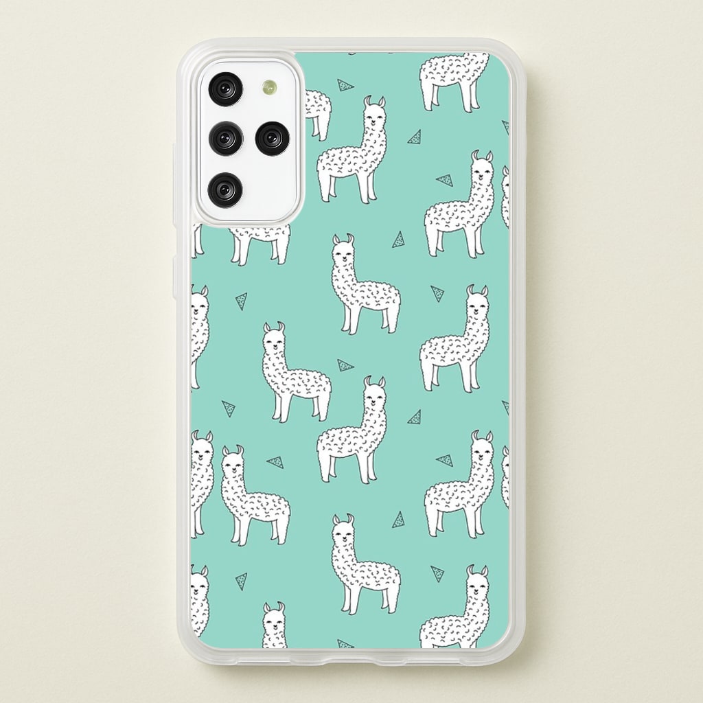 Mint Alpaca Pattern - Phone Case for Galaxy S20 Plus