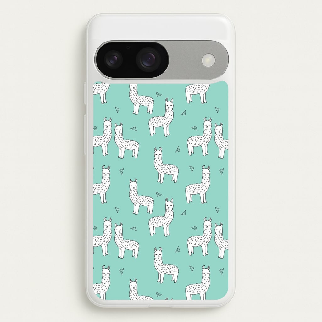 Mint Alpaca Pattern - Phone Case for Google Pixel 9 / 9 Pro