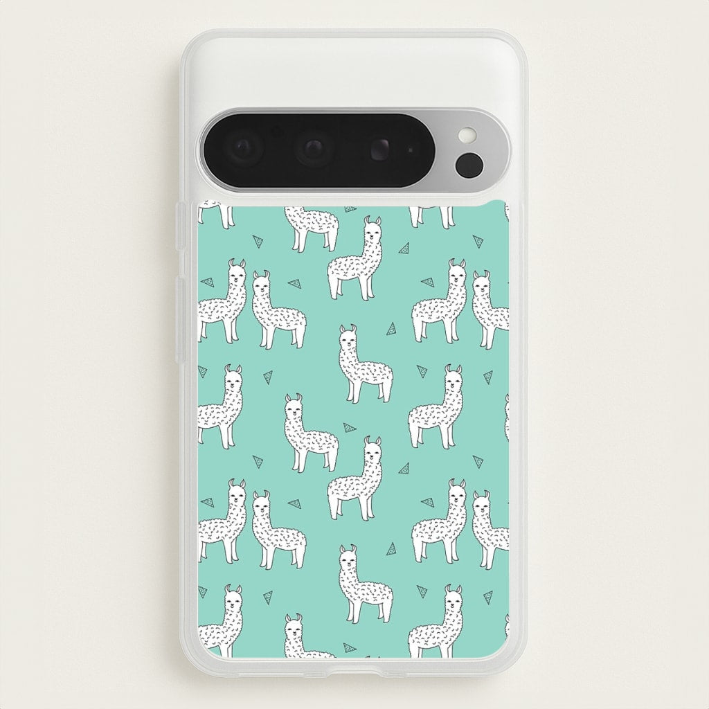 Mint Alpaca Pattern - Phone Case for Google Pixel 9 Pro XL