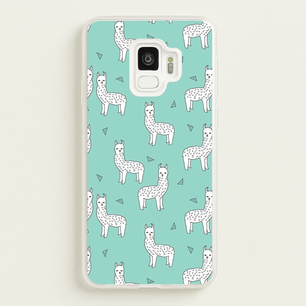 Mint Alpaca Pattern - Phone Case for Galaxy S9