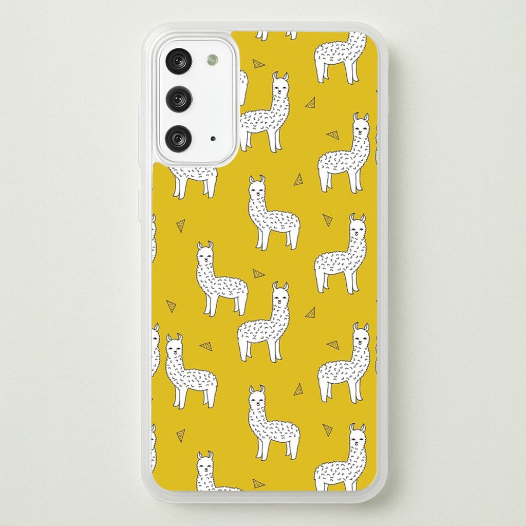 Mustard Alpaca Pattern - Phone Case for Galaxy Note 20