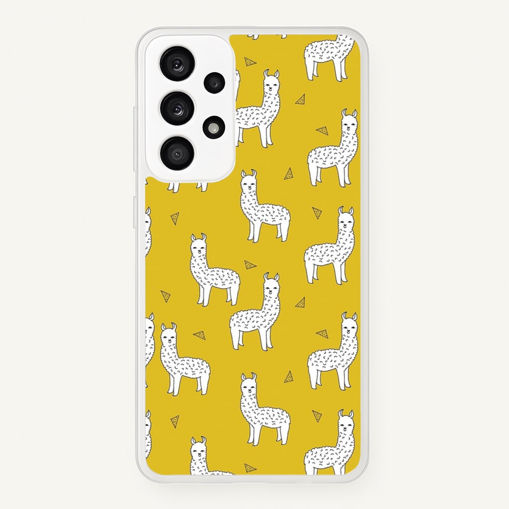 Mustard Alpaca Pattern - Phone Case for Galaxy A33