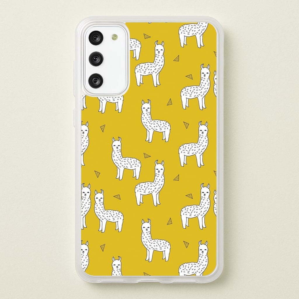 Mustard Alpaca Pattern - Phone Case for Galaxy S20FE