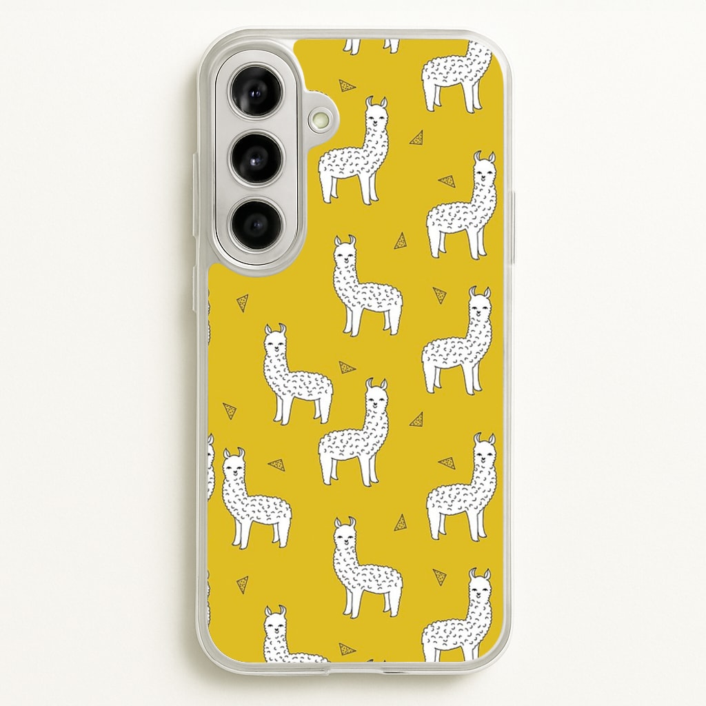 Mustard Alpaca Pattern - Phone Case for Galaxy A56