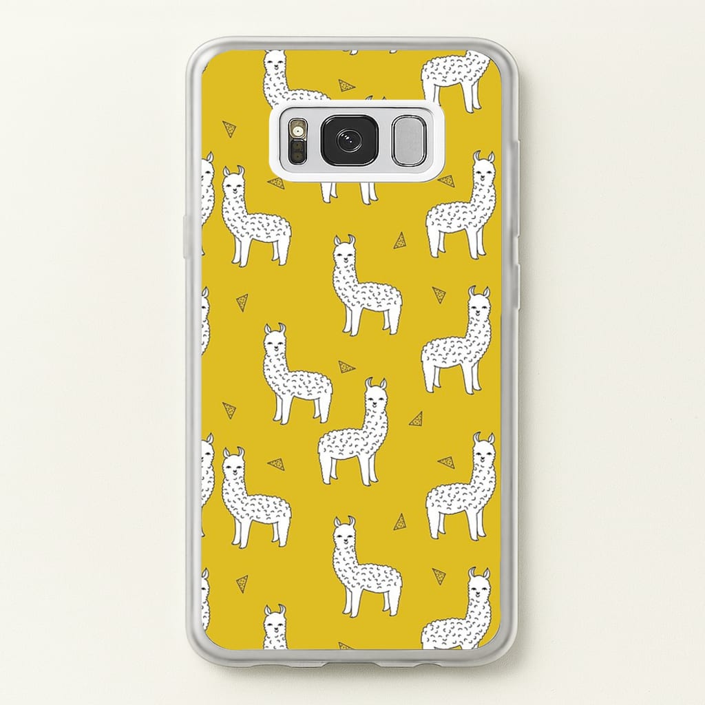 Mustard Alpaca Pattern - Phone Case for Galaxy S8