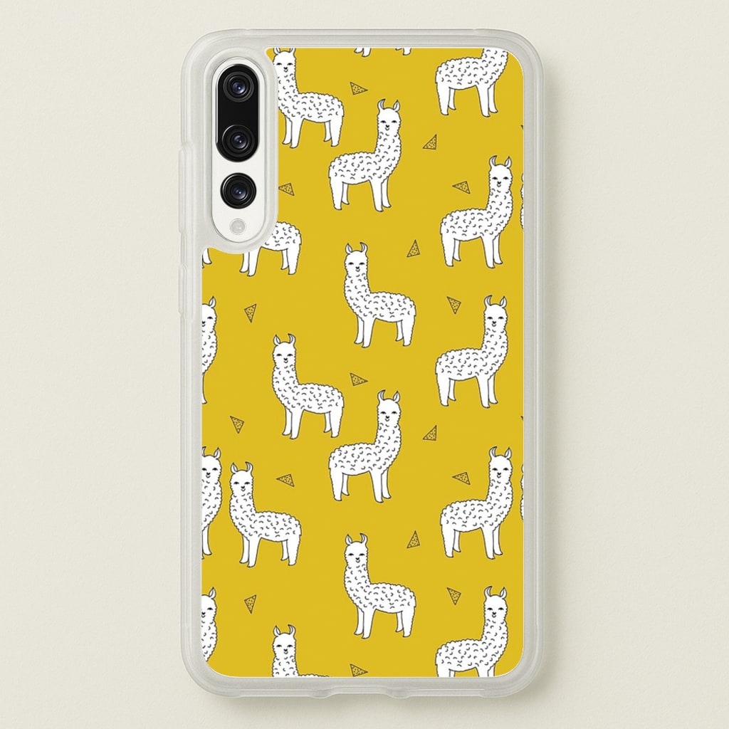 Mustard Alpaca Pattern - Phone Case for Huawei P20 Pro