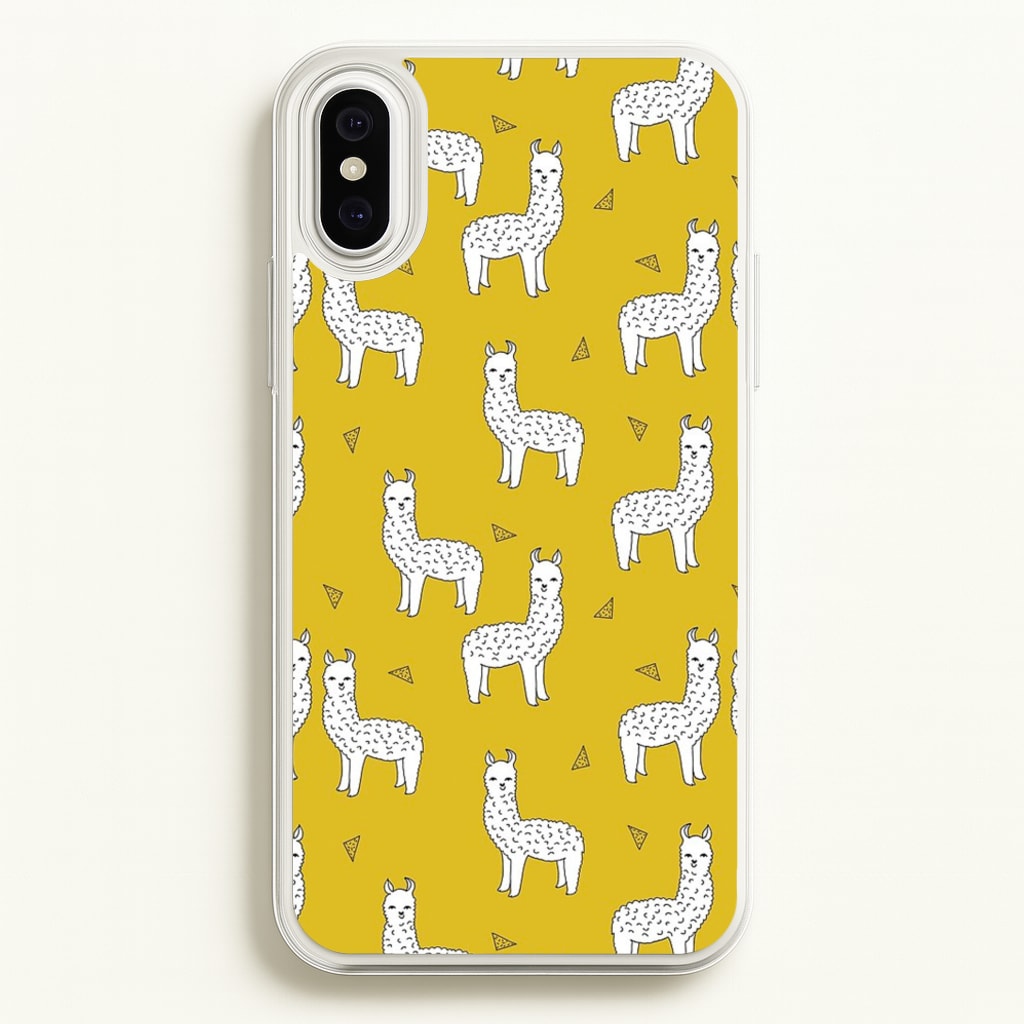 Mustard Alpaca Pattern - Phone Case for iPhone XS Max