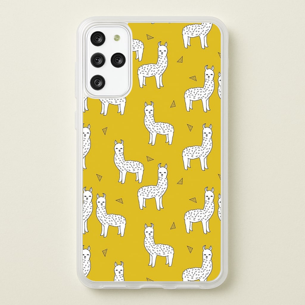 Mustard Alpaca Pattern - Phone Case for Galaxy S20 Plus