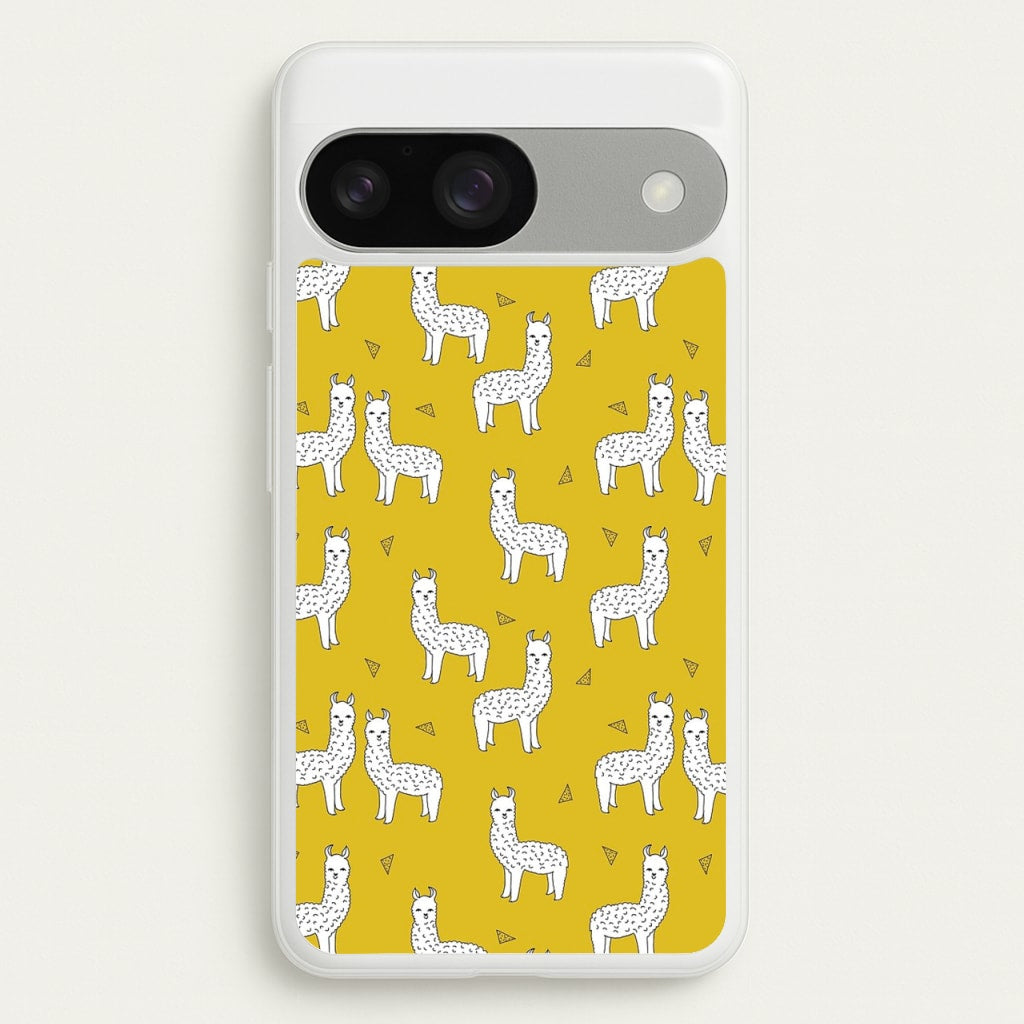 Mustard Alpaca Pattern - Phone Case for Google Pixel 9 / 9 Pro