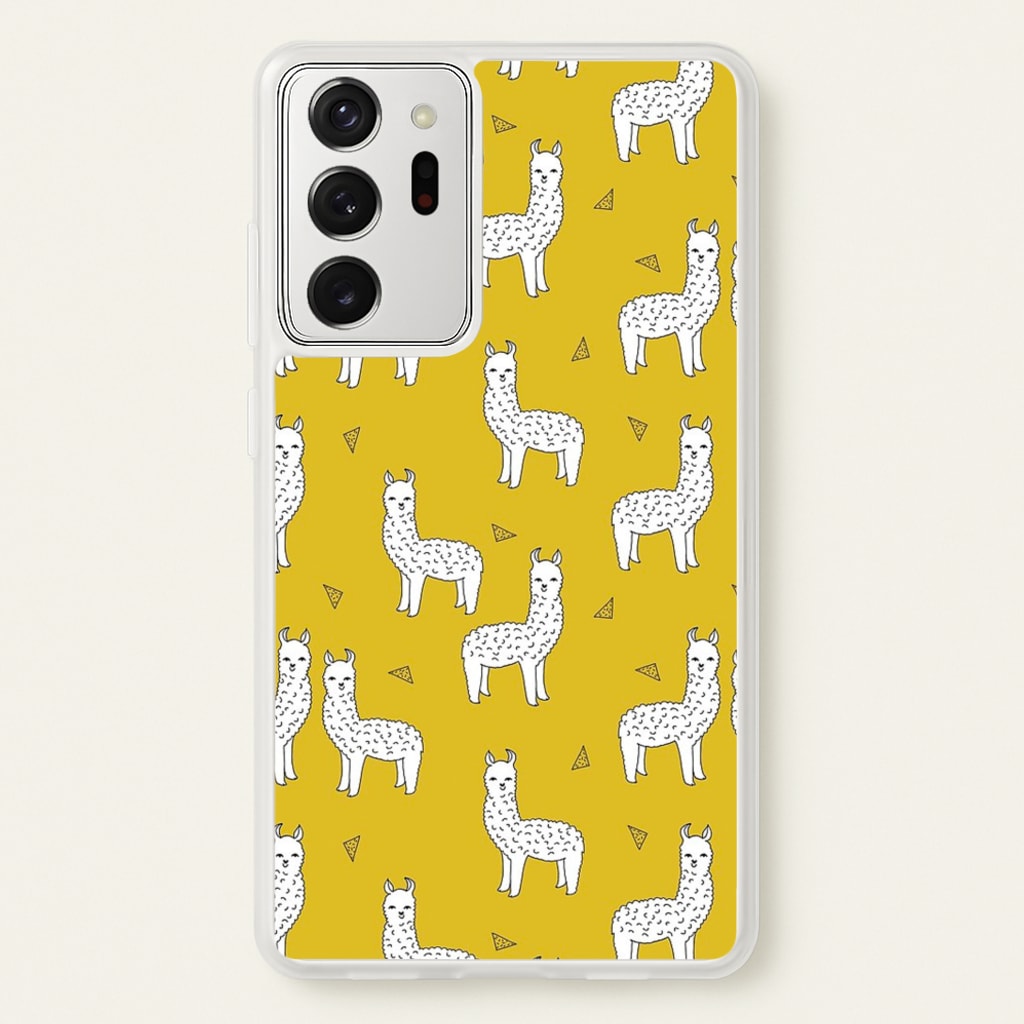 Mustard Alpaca Pattern - Phone Case for Galaxy Note 20 Ultra