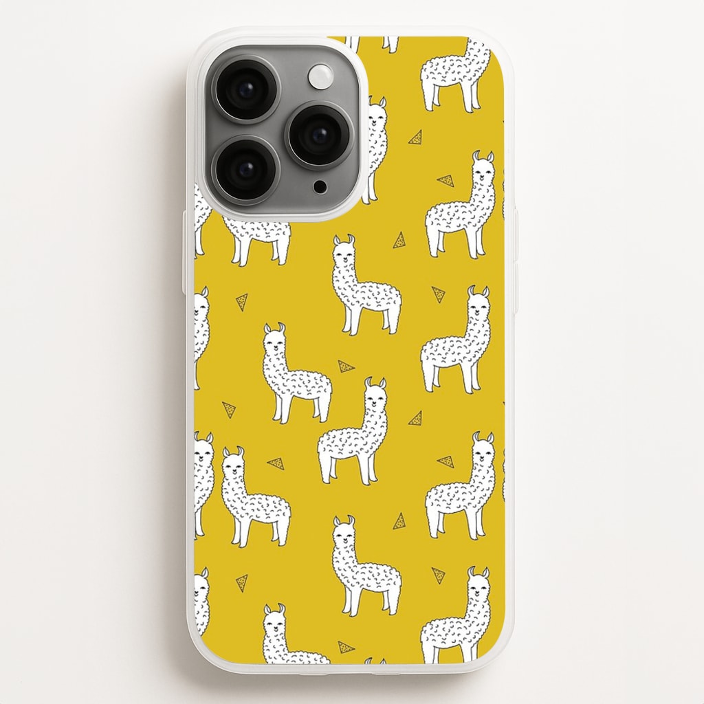 Mustard Alpaca Pattern - Phone Case for iPhone 12 Pro Max