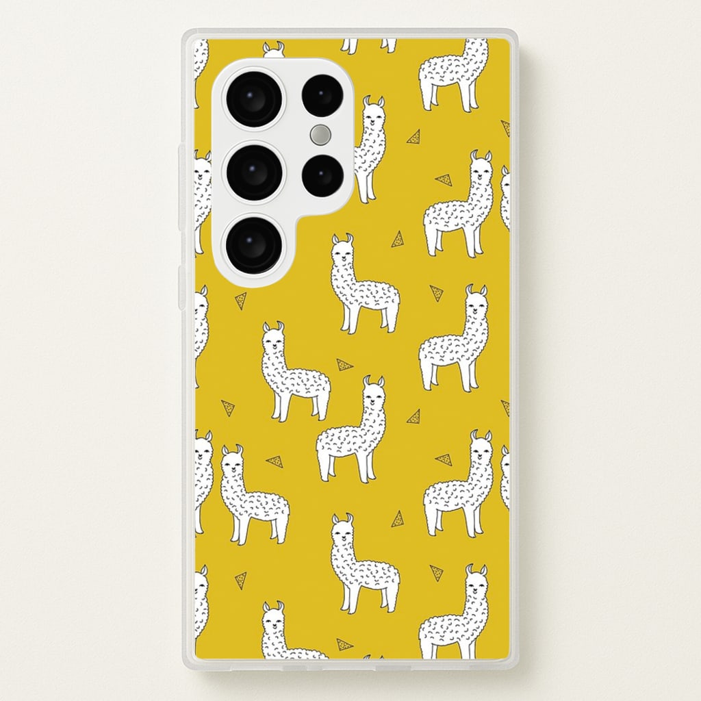 Mustard Alpaca Pattern - Phone Case for Galaxy S24 Ultra