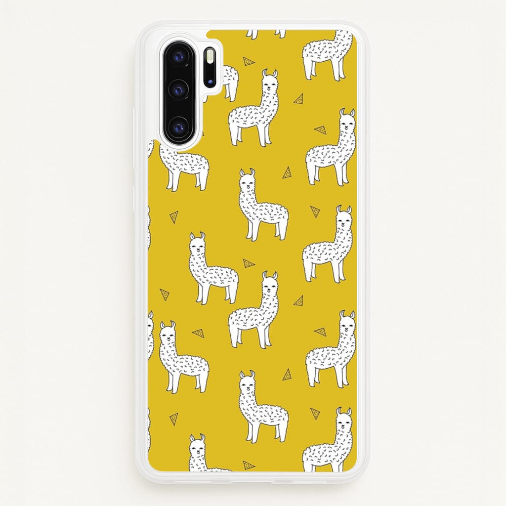 Mustard Alpaca Pattern - Phone Case for Huawei P30 Pro