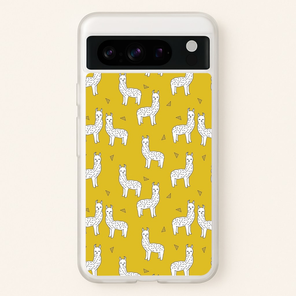 Mustard Alpaca Pattern - Phone Case for Google Pixel 8 Pro