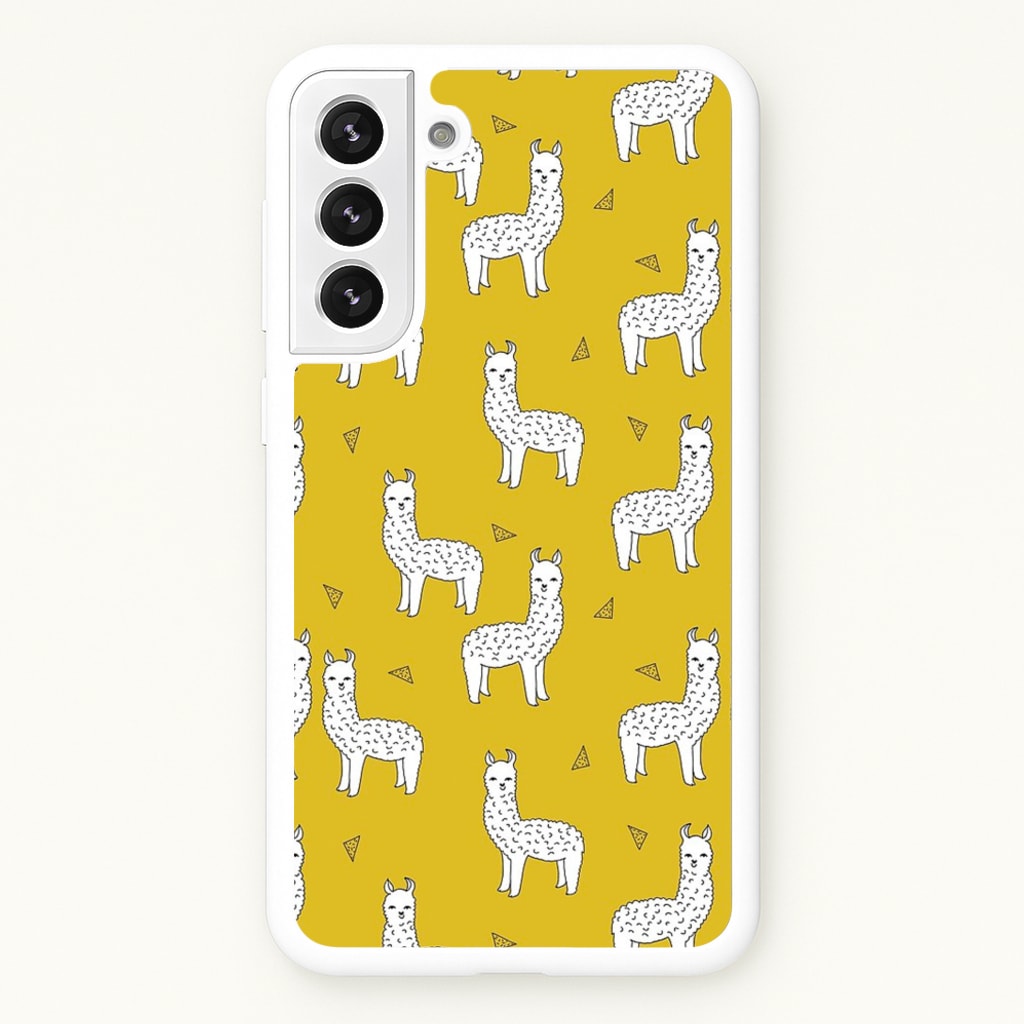 Mustard Alpaca Pattern - Phone Case for Galaxy S22 Plus