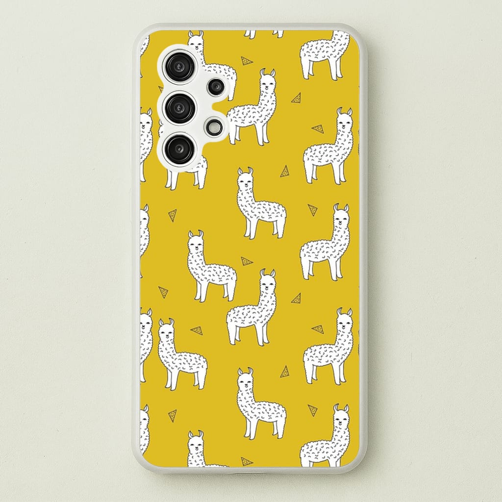 Mustard Alpaca Pattern - Phone Case for Galaxy A13