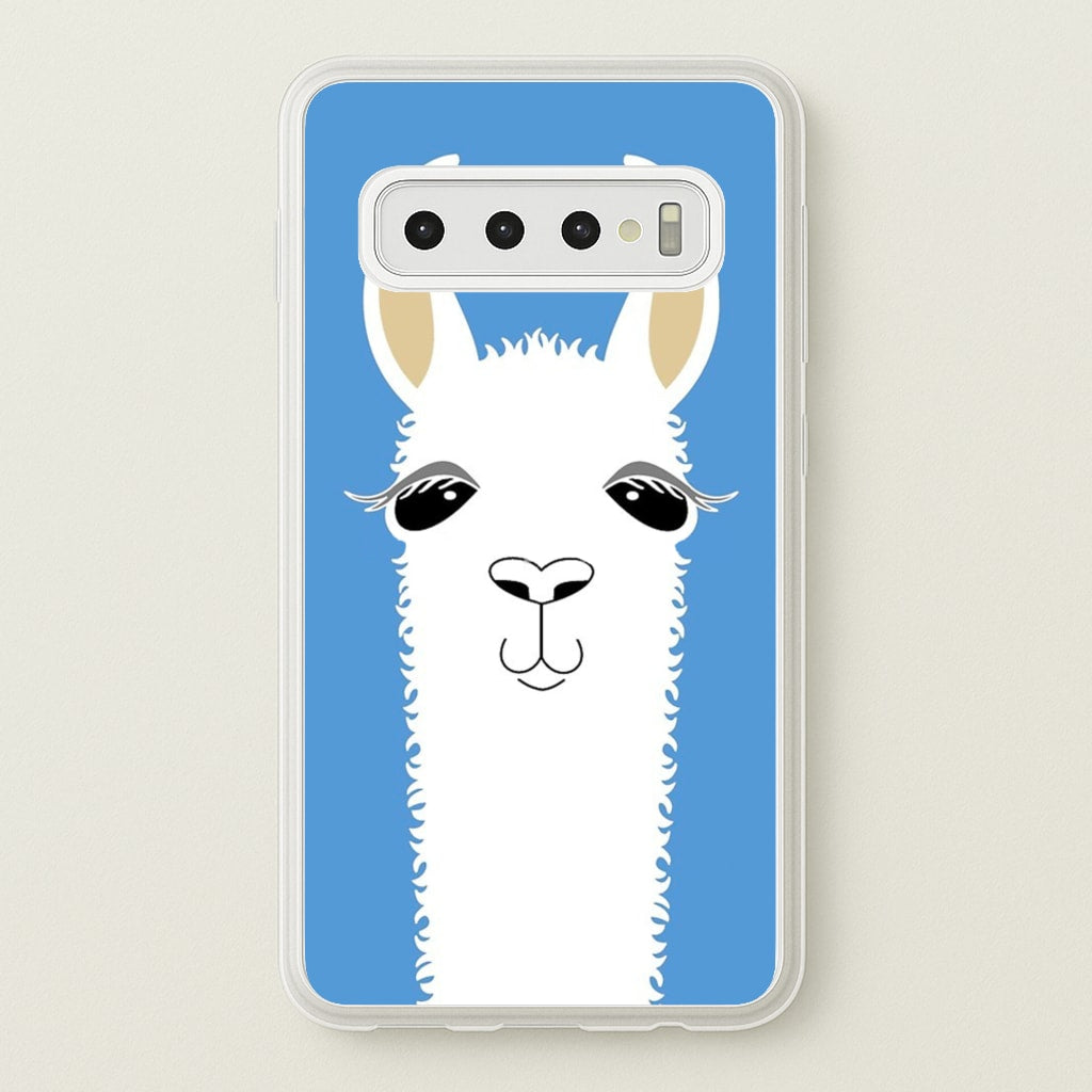 Llama Portrait - Phone Case for Galaxy S10 Plus