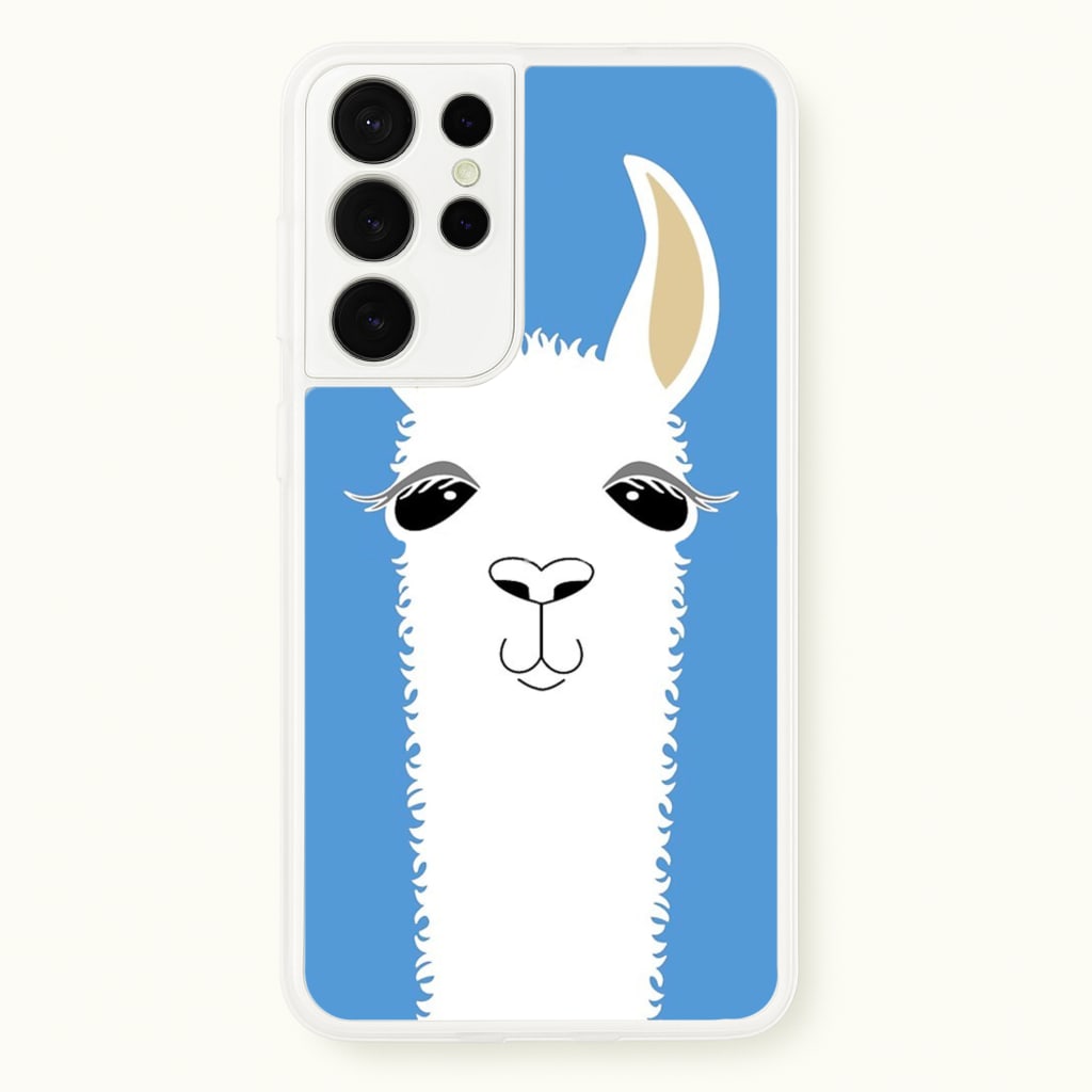 Llama Portrait - Phone Case for Galaxy S21 Ultra