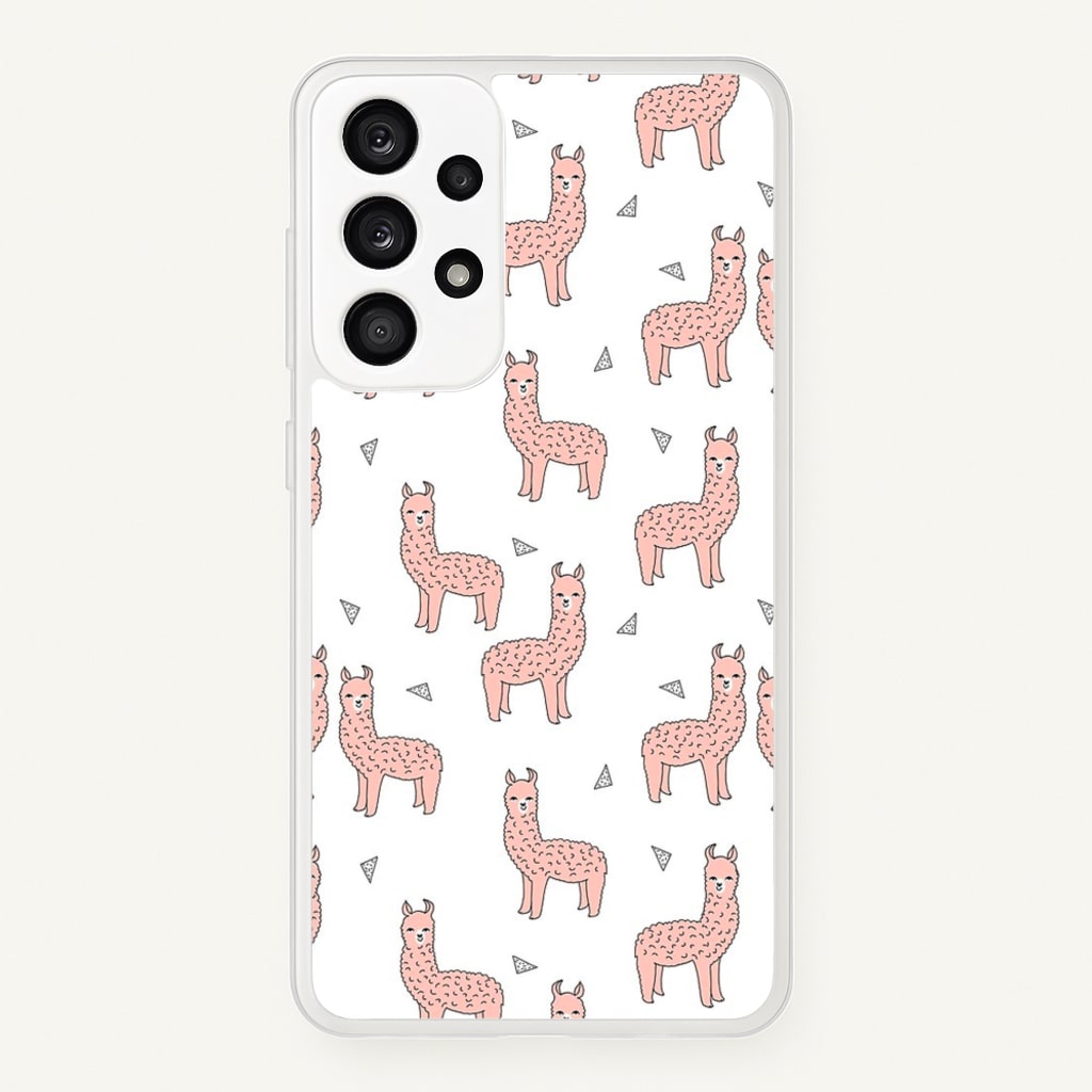 Pale Pink Alpaca Pattern - Phone Case for Galaxy A33