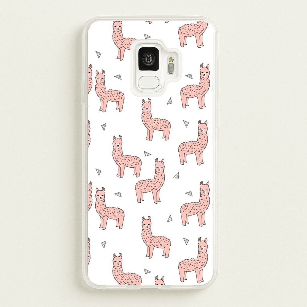 Pale Pink Alpaca Pattern - Phone Case for Galaxy S9