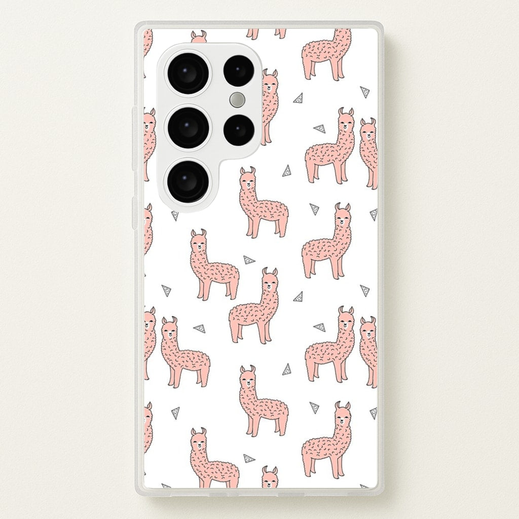 Pale Pink Alpaca Pattern - Phone Case for Galaxy S24 Ultra