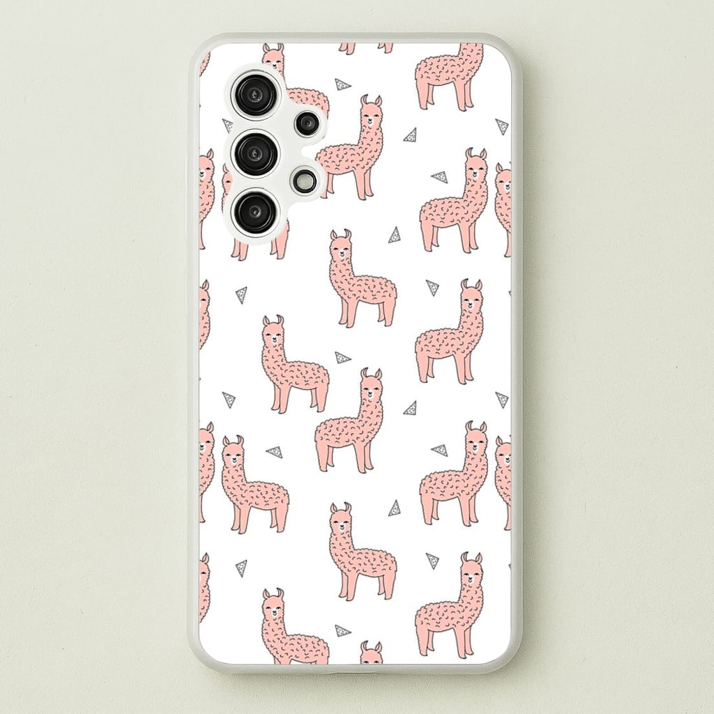 Pale Pink Alpaca Pattern - Phone Case for Galaxy A13