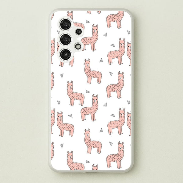 Pale Pink Alpaca Pattern - Phone Case for Galaxy A13