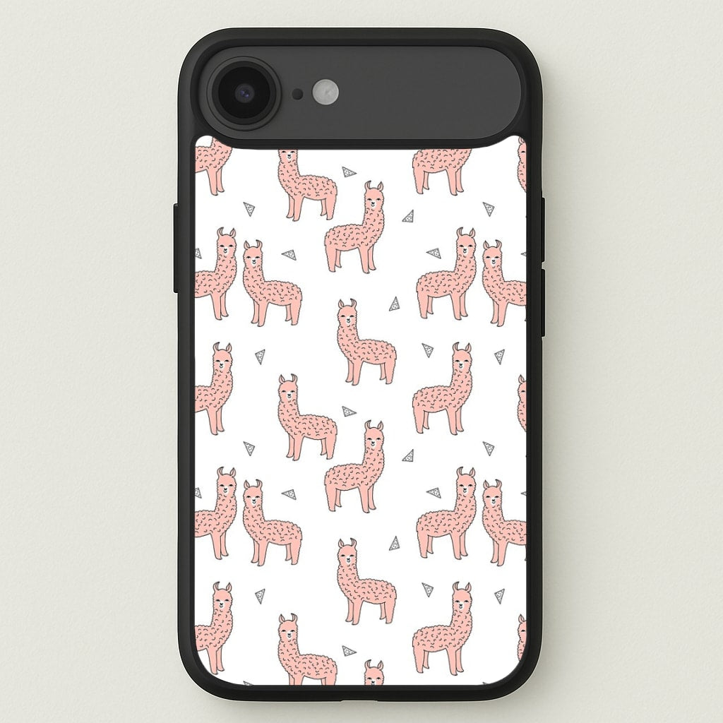 Pale Pink Alpaca Pattern Phone Case for iPhone 17 Air