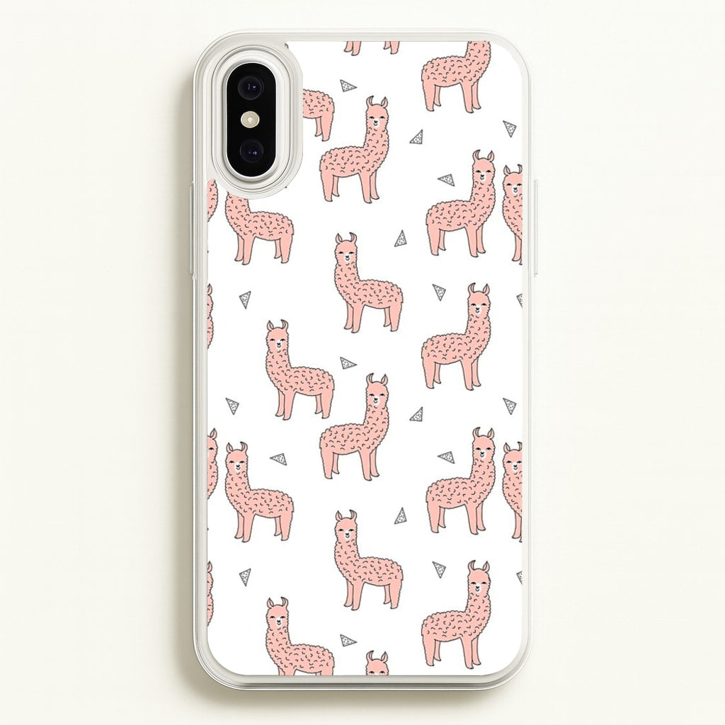 Pale Pink Alpaca Pattern - Phone Case for iPhone XS Max