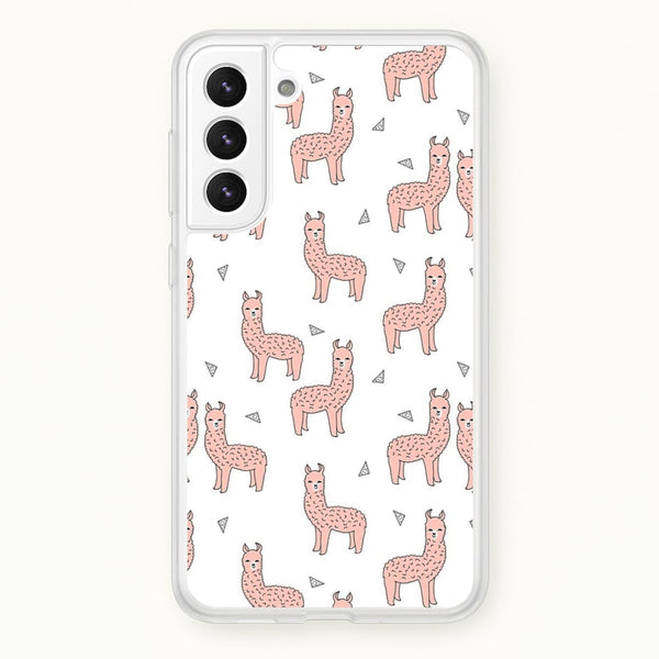 Pale Pink Alpaca Pattern - Phone Case for Galaxy S22
