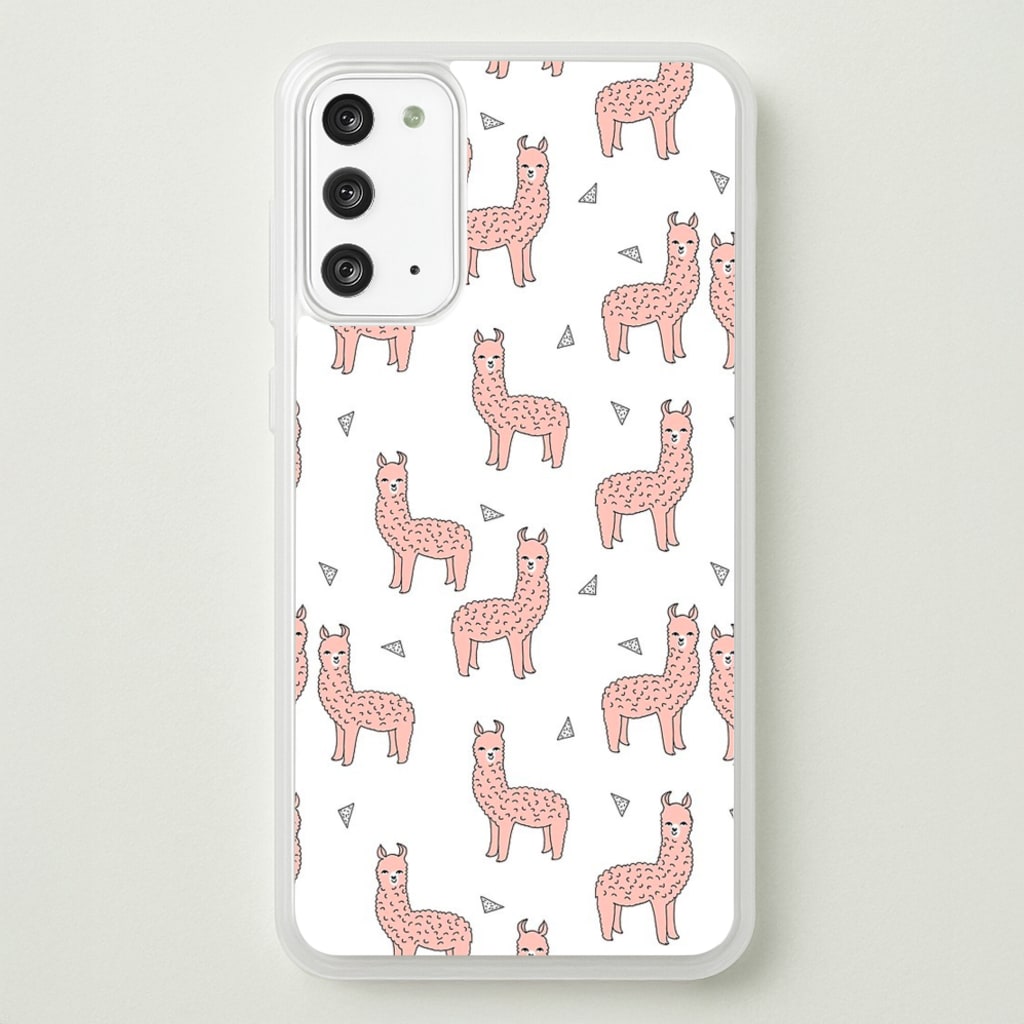 Pale Pink Alpaca Pattern - Phone Case for Galaxy Note 20