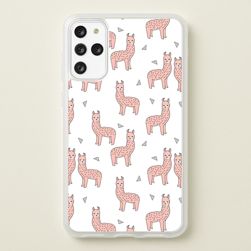 Pale Pink Alpaca Pattern - Phone Case for Galaxy S20 Plus
