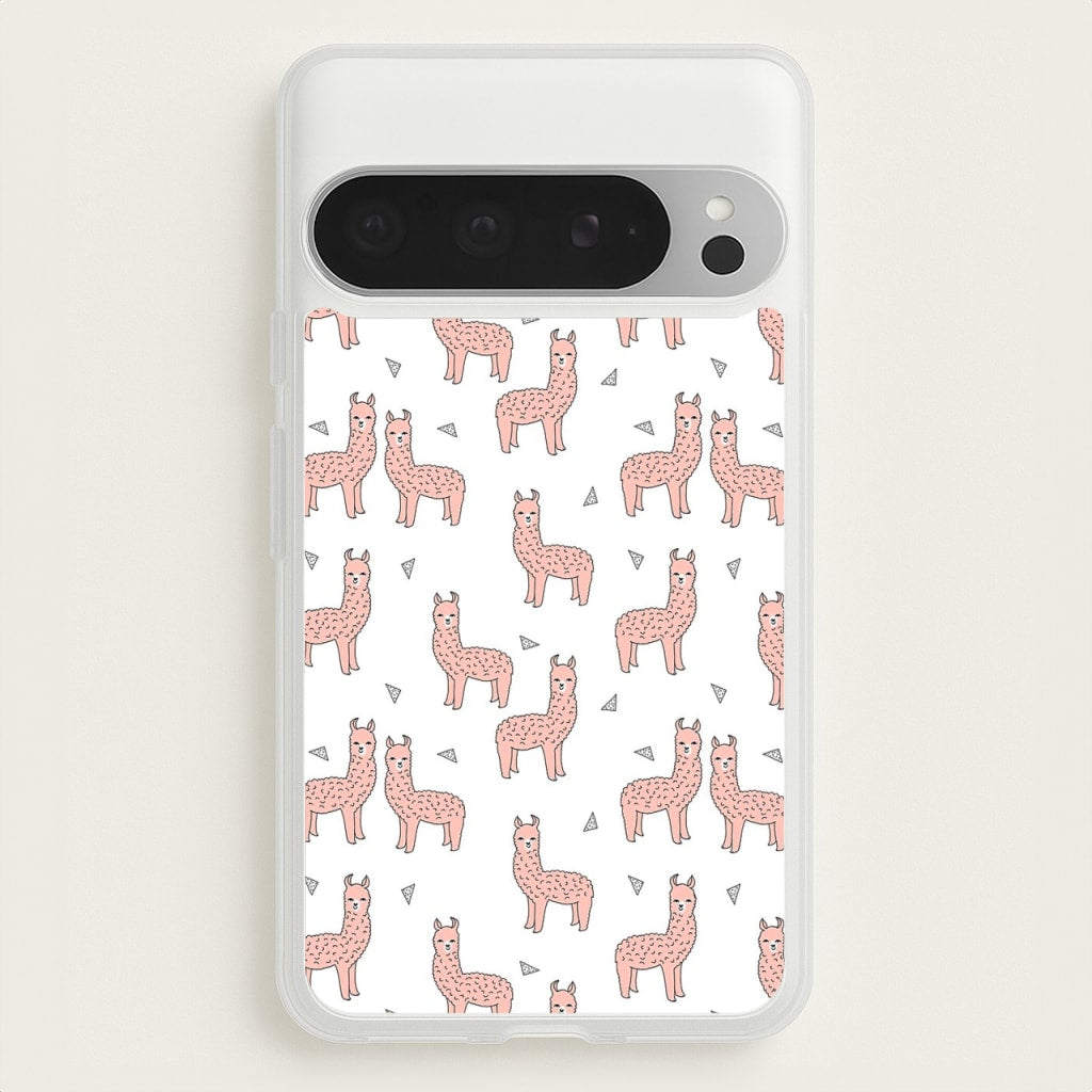 Pale Pink Alpaca Pattern - Phone Case for Google Pixel 9 Pro XL