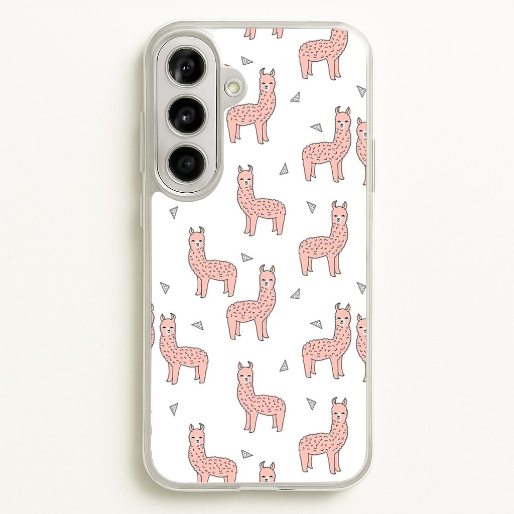 Pale Pink Alpaca Pattern - Phone Case for Galaxy A56
