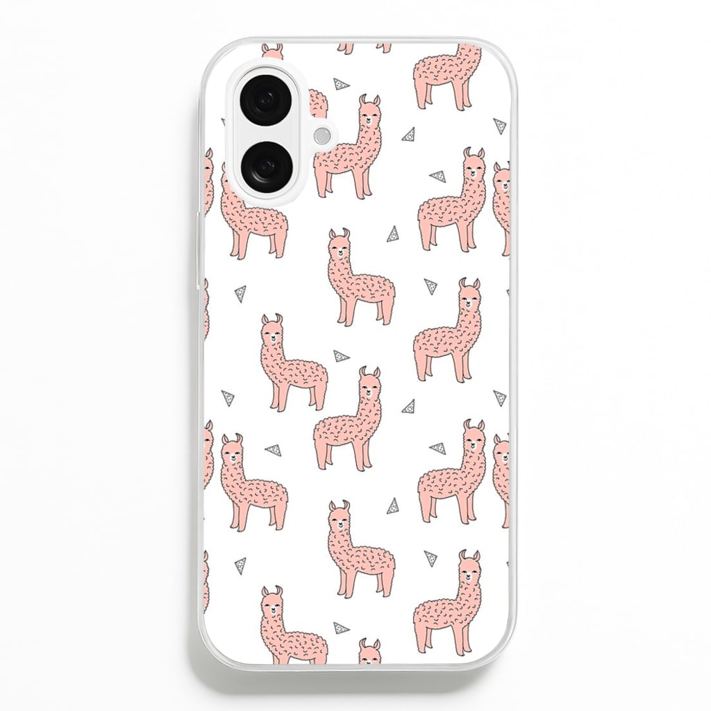Pale Pink Alpaca Pattern Phone Case