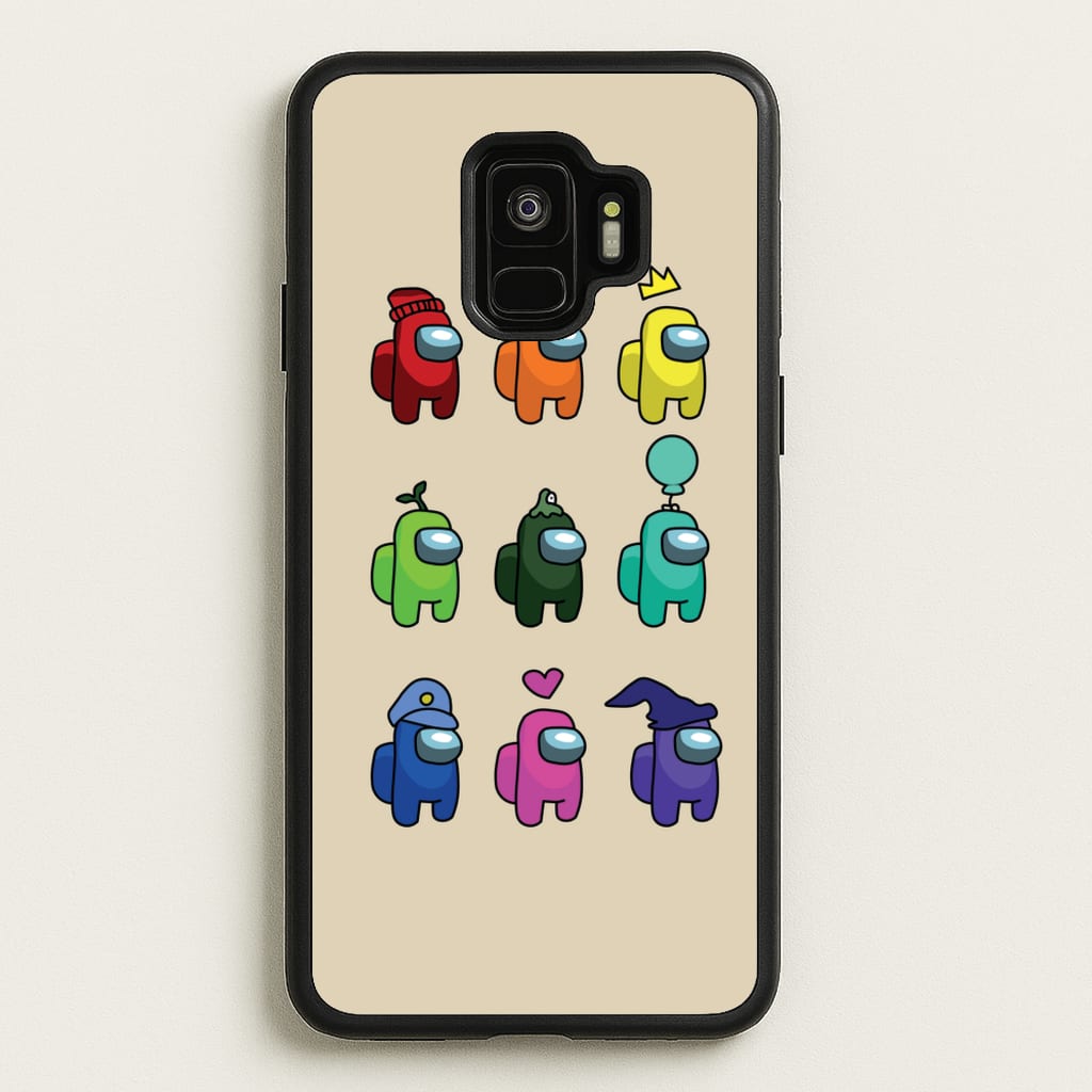 Among Gaming characters - Among Us Phone Case for Galaxy S9