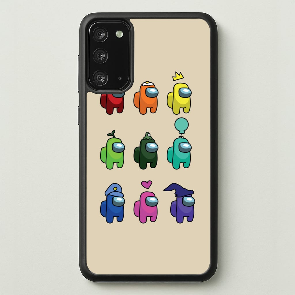 Among Gaming characters - Among Us Phone Case for Galaxy Note 20