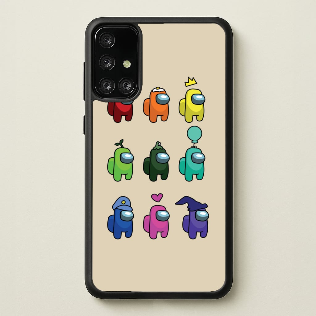 Among Gaming characters - Among Us Phone Case for Galaxy A71
