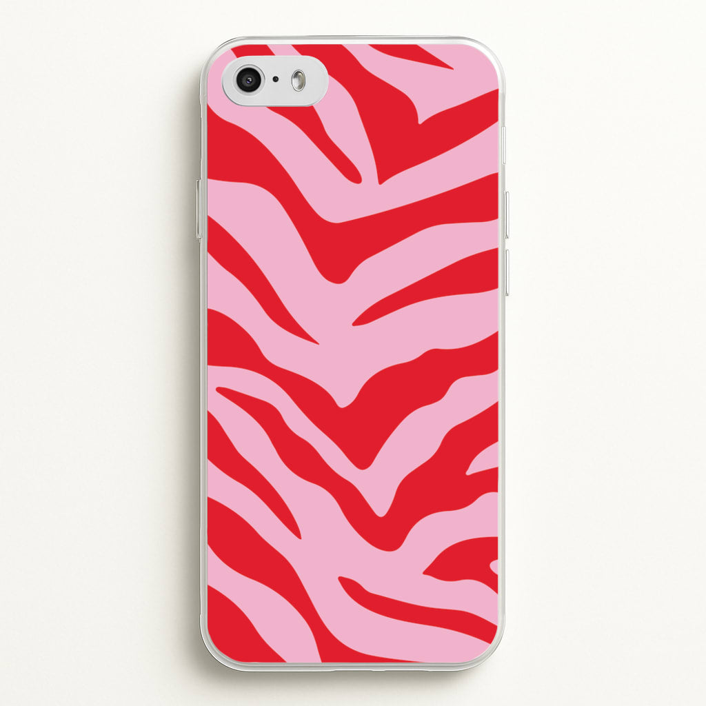 Pink Zebra - Animal Patterns - Animal Patterns Phone Case for iPhone 5 / 5s / SE 2016