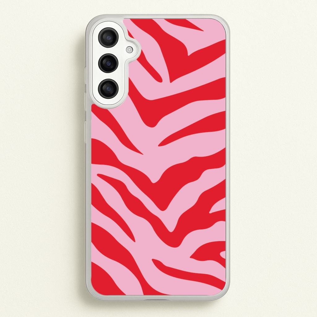 Pink Zebra - Animal Patterns - Animal Patterns Phone Case for Galaxy A34