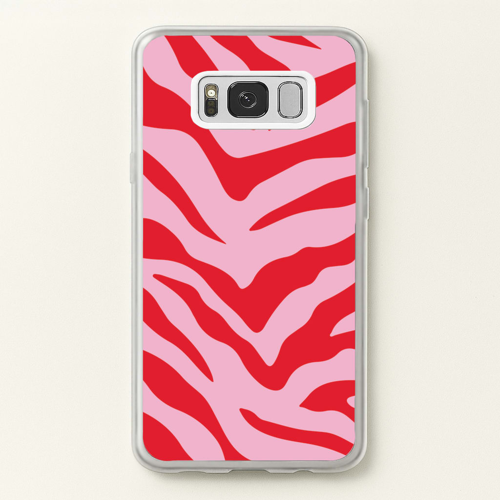 Pink Zebra - Animal Patterns - Animal Patterns Phone Case for Galaxy S8 Plus